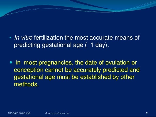 Methods of dating pregnancy